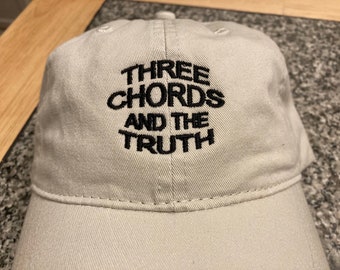 Three Chords And The Truth Embroidered Hat - Free Uke On Board Sticker