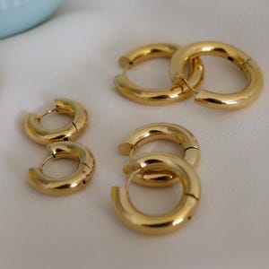 Thick Gold Hoops - Etsy