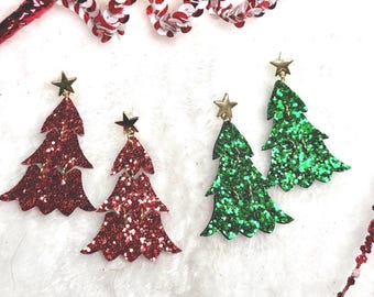 Albero Di Natale Con Le Stelle Scintillanti Illustrazione Vettoriale