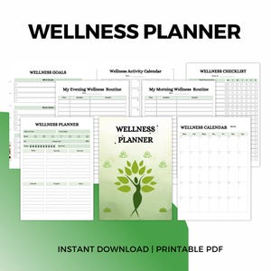 Digital Wellness Planner: Mental Health & Habit Tracker (Instant Download)