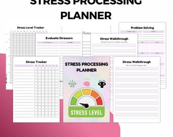 Stressbearbetningsplanerare: Digital stresslindringsdagbok (PDF-nedladdning)