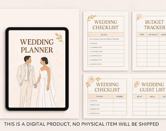 Hochzeitsplaner Printable | Digitaler Hochzeitsplaner | Braut Organizer PDF