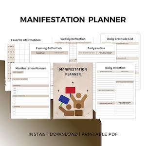 Manifestation Planner: Affirmations Journal & Goal Setting (Digital Download)