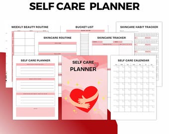 Self-Care Planner: Digital Journal, Daily Checklist (Instant Download)
