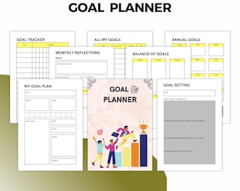 Digital Goal Planner: Printable Goal Tracker (PDF Download)