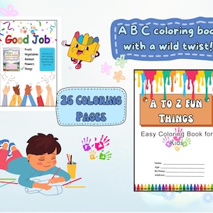 Printable ABC Things Coloring Book | A-Z Fun Learning for Kids