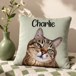 Custom Pet Memorial Pillow – Use Pet Photo, Dog Owner Gift, Sympathy Gift for Pet Lover & Pet Loss, Pet Portrait Gift