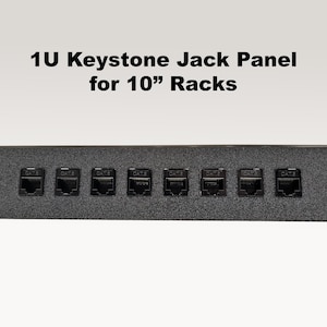 1U 8 Port Keystone Panel for 10&quot; Racks