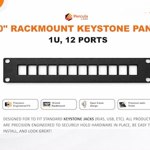 1U 12 Port Keystone Panel for 10" Racks