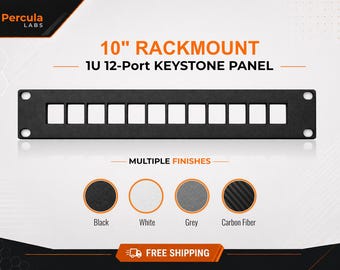 1U 12 Port Keystone Panel for 10" Racks