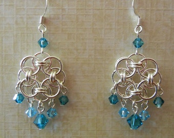 Celtic Helm Dreamcatcher Chainmaille Earrings