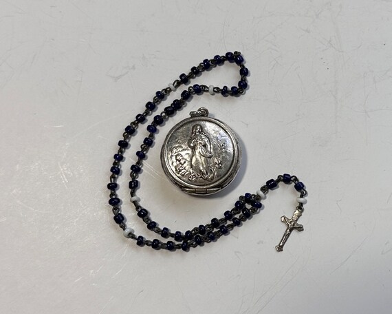 Our Lady of Assumption Rare Antique Pendant Rosary Lo… - Gem