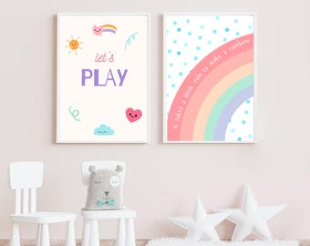 Play Therapy Posters (Set of 6): Child Therapy, Kids Mental Health (Digital Download)