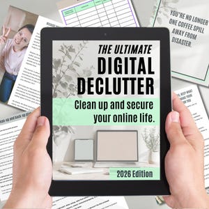 Productivity Planner (Fillable PDF) | Digital Declutter Toolkit for a Clearer, Safer Online Life