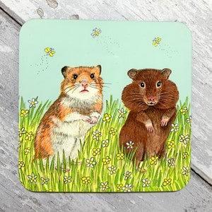 Hamster drink coaster, hamster coaster, hamster owner gift, cute hamster gift, hamster lover gift, hamster drink coaster, cute hamster art