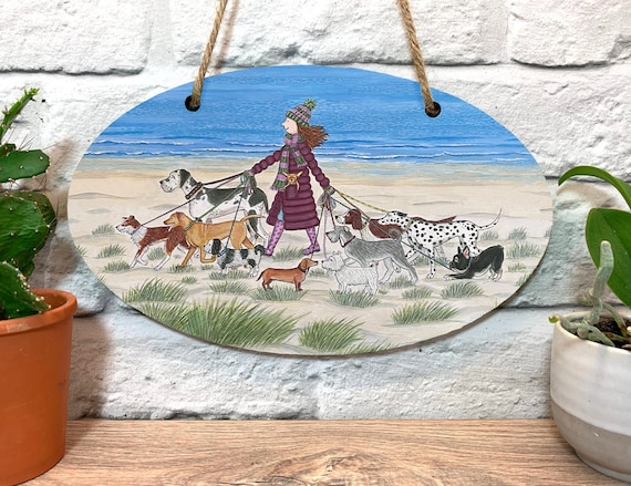 Dog walker gift, dog walker thank you gift, dog owner gift, dog lover gift,  dog trainer gift, dog sitter gift, dog groomer plaque, dog art