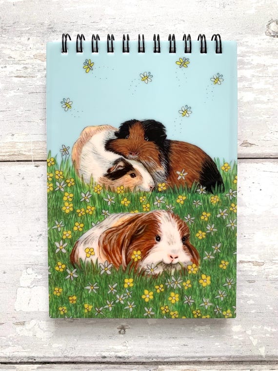 Guinea Pig lover notebook, Guinea Pig notepad, whimsical Guinea Pig notepad, Guinea Pig gift, Guinea Pig lover gift, Guinea Pig Stationary