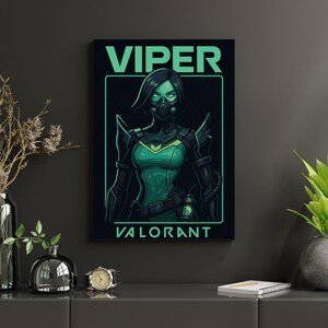 Viper Valorant Poster | Sci-Fi Gaming Wall Art for Men & Women | Gamer Room Decor