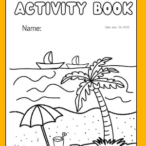 Summer Activity Book for Kids  Printable Preschool  Elementary Worksheets | Summer Camp & Homeschool Activities | PDF Download