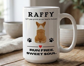 Personalized Pet Memorial Mug, Dog Loss Gift, Custom Dog Memorial Mug, Pet Sympathy Gift, Grieving Pet Owner Mug