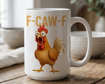 Leuke mok grappige F-Caw-ny kip koffiemokken kip meme boerderijmokken humoristische koffiemok grappige volwassen humor mok boerderijdier mok
