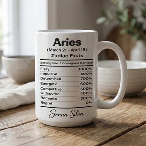 Aries Gifts Zodiac Mugs Astrology Gifts Personalized Zodiac Gifts for Her Birthday Unique Zodiac Mugs Family Gift