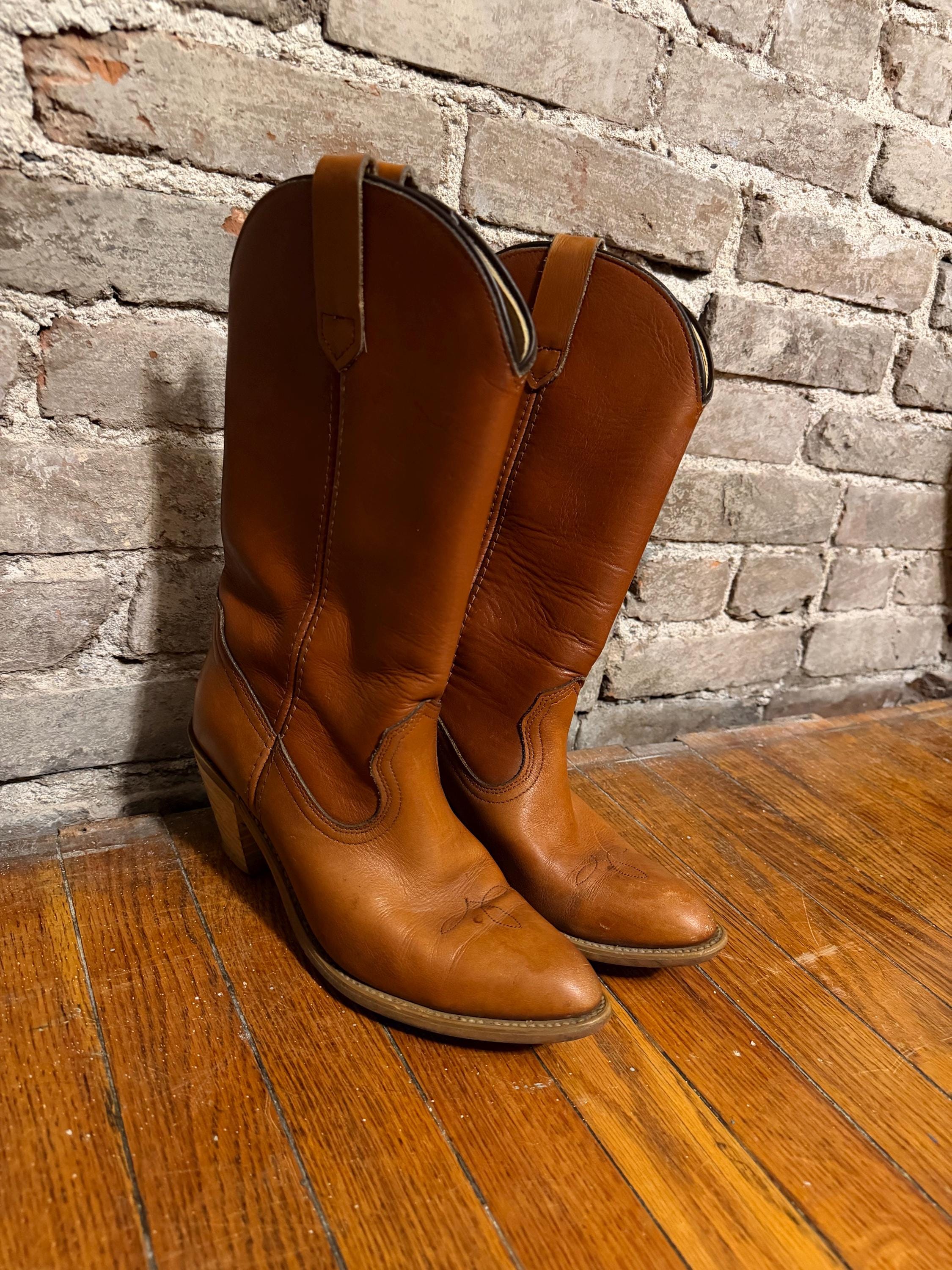 Bottes marron femme vintage Frye pointure 5 1/2 B style 6182 portées