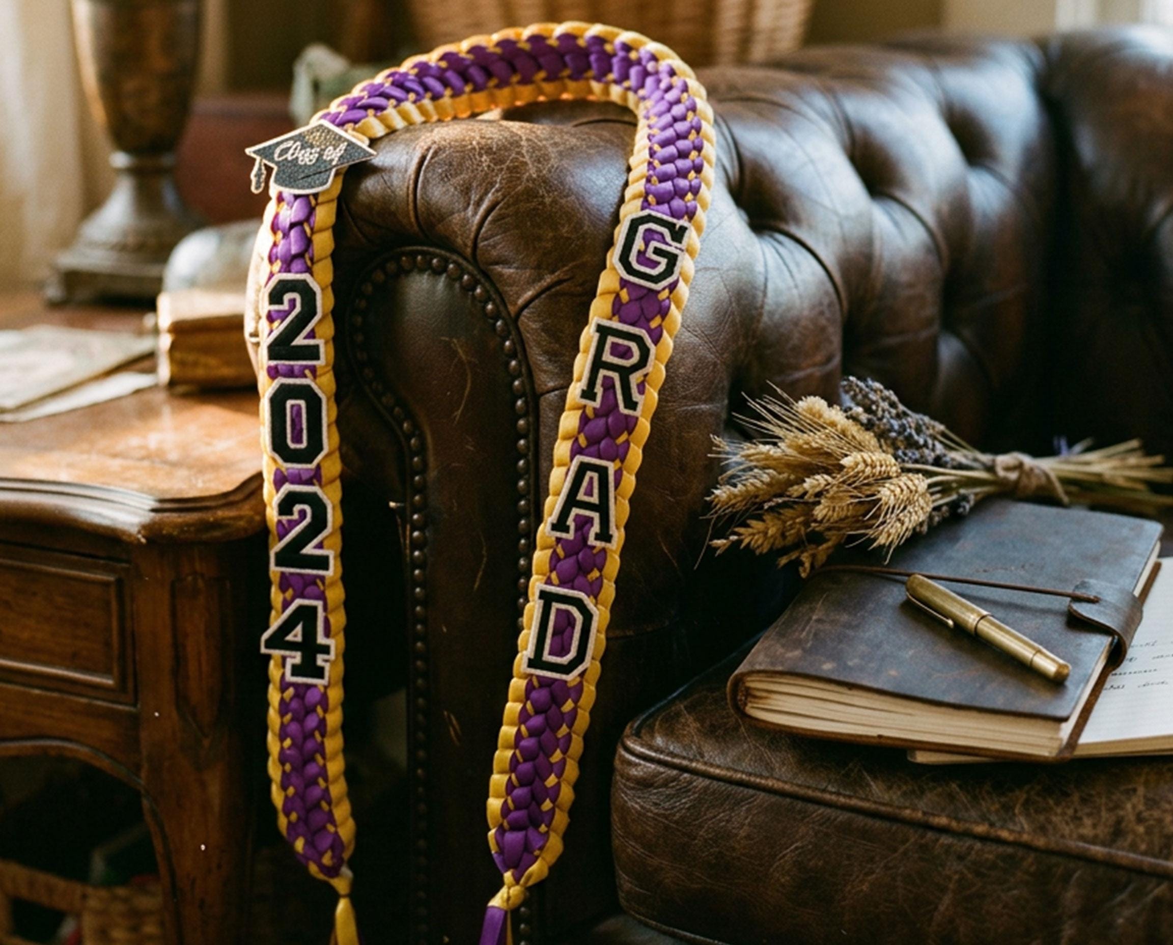 Class of 2026 Ribbon Lei, Personalized Graduation Stole, Handmade ...