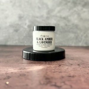 Black Amber and Lavender Vegan Body Lotion