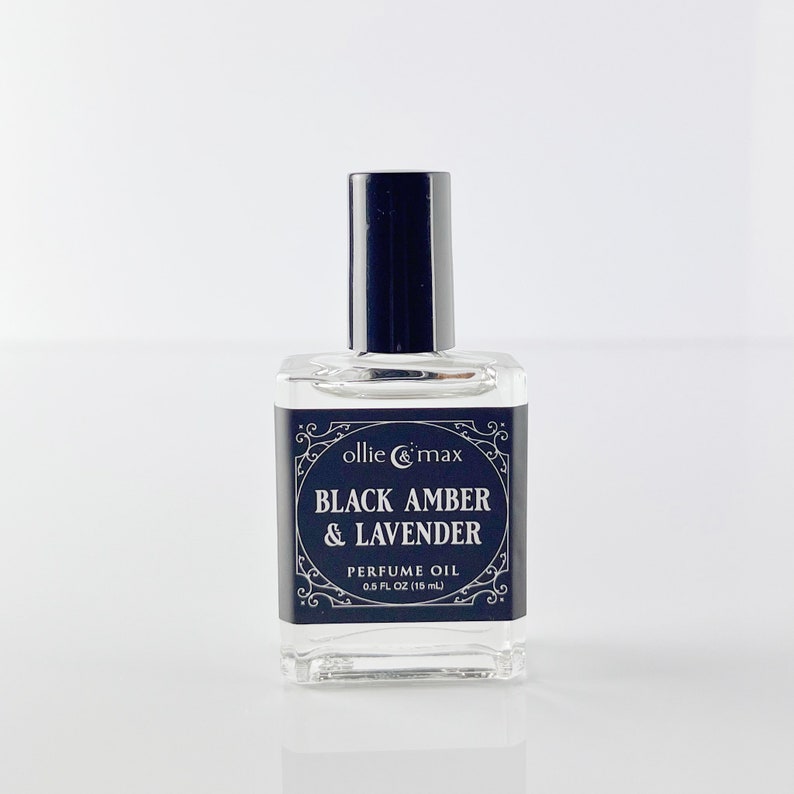 Black Amber Lavender Vegan Perfume Oil image 1