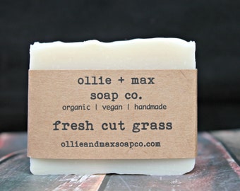 Fresh Cut Grass Soap, Vegan Soap, Organic Soap, Natural Soap