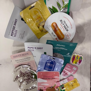 Skincare Sheet Mask Variety Pack K-Beauty & J-Beauty Favorites Self-Care Gift Box