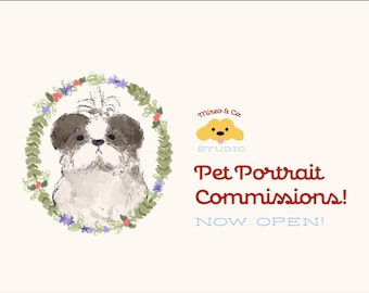 Pet Portrait DOODLE Commissions (Digital Only!)