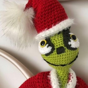Grinch Crochet Pattern PDF, Christmas Amigurumi Doll, Santa Grinch Plush Crochet, Holiday Decoration Amigurumi Digital Download