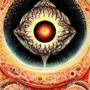 Surreal Cosmic Eye Digital Download | Psychedelic Abstract Space Art | Visionary Galaxy Wall Print