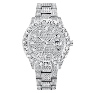 ICED OUT Silver Dial | Fully Iced-Out Watch | Free Fast Shipping | Exclusive Collection | Luxury Gift | Bling Watches | Hip-hop Accessories