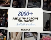 8000+ Faceless Reels Bundle | Luxury Aesthetic Faceless Videos for Instagram TikTok | Includes PLR & MRR Resell Rights DFY Digital Marketing