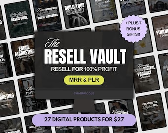 Faceless Digital Marketing Bündel 27 | Resell Vault | "Passives Einkommen Done-For-You Produkte."