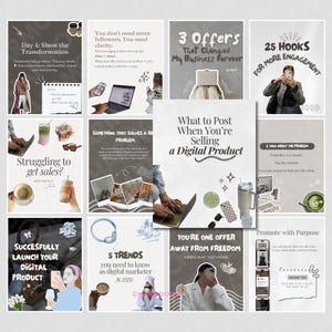 400+ Faceless Instagram Carousel Templates | Aesthetic Canva Social ...