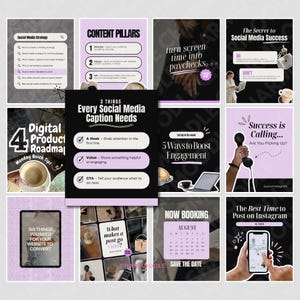 400+ Faceless Instagram Carousel Templates | Aesthetic Canva Social ...