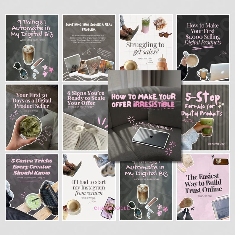 100+ Pink Instagram Carousel Templates | Faceless Marketing | Canva ...