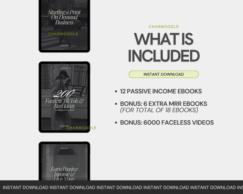 Passive Income Ebook Bundle | 12 Mini MRR Resell Vault Master Resell ...
