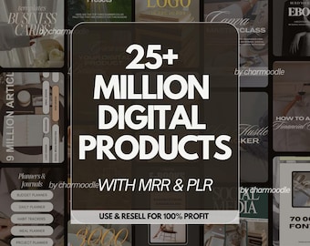 25+ Million Digital Products Bundle | Master Resell Rights MRR & Private Label Rights PLR for Passive Income, Done For You DFY