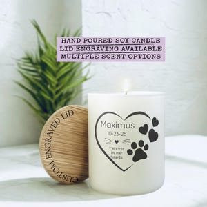 Pet Memorial Candle, Personalized Pet Memorial Gift, Custom Pet Loss Gift, Dog Remembrance Candle, Pet Sympathy Gift In Loving Memory Candle