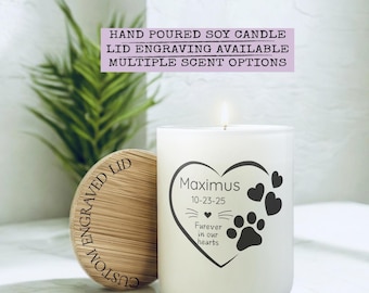 Pet Memorial Candle, Personalized Pet Memorial Gift, Custom Pet Loss Gift, Dog Remembrance Candle, Pet Sympathy Gift In Loving Memory Candle