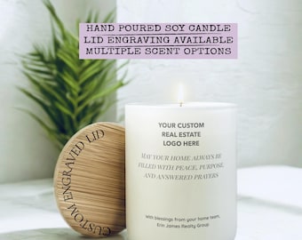 New Home Gift from Realtor, New Home Candle, Personalized Closing Gift, Real Estate Closing Gift, Housewarming Gift for Buyers, Soy Candle
