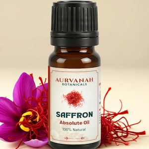 Olejek eteryczny z szafranu | Olejek aromatyczny Kesar Zafran do aromaterapii, dyfuzorów i aromaterapii | Czysty naturalny olejek szafranowy (Crocus Sativus)