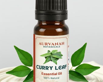 Aceite esencial de hoja de curry: 100 % puro, aceite de aromaterapia para difusor y uso casero.