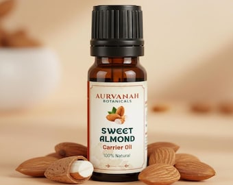 Sweet Almond Carrier Oil | 100% Pure, Natural, and Undiluted Oils for Massage, Aromatherapy,Hair, Skin & Diffuser - 5 ML To 1000 ML