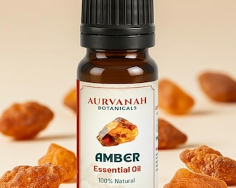 Aceite esencial de ámbar / Aceite terapéutico para difusor y aromaterapia / Aroma natural de larga duración (Pinus succinifera)